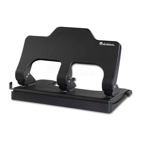 Universal Universal One 30-Sheet Three-Hole Power Assist Punch, Black UNV74325***